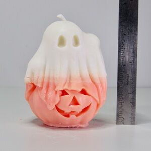 Ghost and Pumpkin Candle